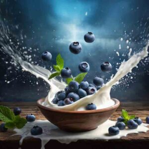 Blueberry-Splash-abstrakte Bildkunst als limitierte Kunst, Fine-Art