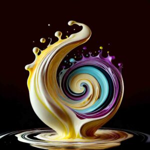 Color-Swirl- abstrakte Bildkunst als limitierte Kunst, Fine-Art