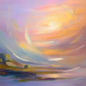 Goldene-Morgenruhe-abstrakte Bildkunst als limitierte Kunst, Fine-Art