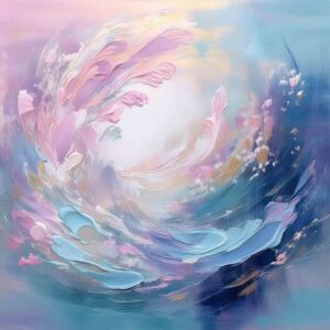 Tanz-des-Lichts-Der-Wächter-der-Stille-Zarte-Melodie - abstrakte Bildkunst als limitierte Kunst, Fine-Art